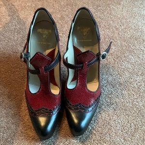 John Fluevog made in Portugal size 6.5 black and red heels